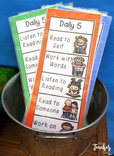 Daily 5 Kindergarten, Daily 5 Stations, Daily 5 Centers, Daily 5 Activities, Daily Five, Teacher Bag, Teacher Bags, 2nd Grade Reading, Teaching Language Arts