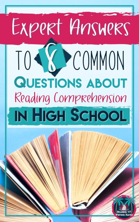 HOW TO ADDRESS GAPS IN READING COMPREHENSION IN HIGH SCHOOL by Melissa Kruse Confused about how to teach reading in high school? Here are answers you can trust from an expert in the field. Some of the most pressing questions secondary teachers have about addressing reading comprehension in high school: demystified. How To Teach Reading, Teaching Lessons Plans, High School Reading, High School Writing, Teaching High School English, Teaching Literature, Teach Reading, High School Ela, English Reading