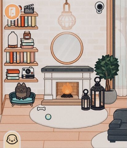 Toca Boca Room Ideas, Toca Boca Room, Fireplace Area, Mansion Living Room, Living Room Fireplace, Corkboard Ideas Decor, Free House Design, Swim Meet, Toca Life