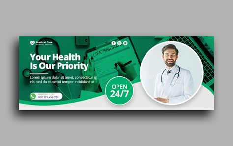 Facebook Cover Image, Creative Facebook Cover, Motivational Typography, Name Covers, Medical Office Design, Business Cards Layout, Template Social Media, Facebook Cover Design, Social Media Advertising Design