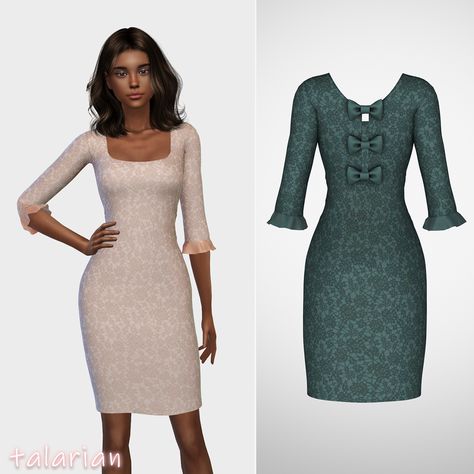 Grandma Dress, Alpha Cc, Mother Clothing, Sims 4 Cc Shoes, Bow Skirt, Sims 4 Dresses, Sims 4 Mods Clothes, Sequin Bodycon Dress, Sims4 Cc