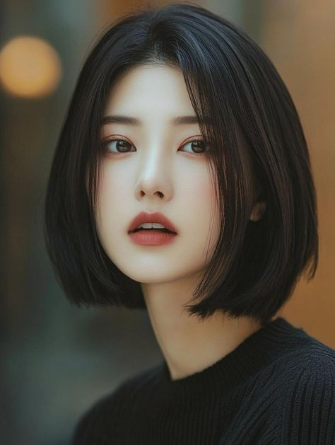 Unleash your style potential with 34 Korean bob haircuts that are revolutionizing the beauty industry. These trendy cuts offer a perfect balance of sophistication and playfulness, suitable for any occasion. Whether you're going for a polished professional look or a more relaxed, casual vibe, there's a Korean bob to suit your taste. Elevate your style. Feminine Bob Haircut, Korean Hair Aesthetic, Korean Bob Cut, Types Of Bob Haircut, Asian Bob Hairstyles, Korean Bob Hairstyles, Korean Hair Trends, Asian Hair Bob, Korean Bob Haircut