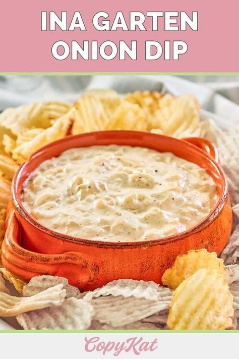 Savor the rich flavor of Ina Garten Onion Dip! This dip is a luxurious blend of pan-fried caramelized onions and creamy ingredients, creating a decadent dip that's perfect for chips or veggies. Each bite of this French onion dip is a journey of taste, with the caramelized onions offering a sweet depth that beautifully contrasts the tangy creaminess. Get the easy recipe inspired by culinary queen Ina Garten, the Barefoot Contessa. This copycat recipe is a must-make for any gathering. Homemade Onion Dip, French Onion Dip Recipe, Homemade French Onion Dip, Cream Cheese Spread Recipes, Chip Dip Recipes, Onion Dip Recipe, Tv Recipes, Caramelized Onion Dip, French Onion Dip