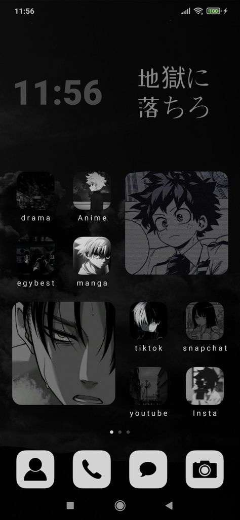 Iphone Anime Theme Ideas, Anime Theme Wallpaper Iphone, Theme Mobile Phone, Anime Phone Homescreen, Iphone Customization Ideas Anime, Ios Anime Homescreen, Iphone Widgets Aesthetic Anime, Themes For Mobile Phone Aesthetic, Iphone Anime Theme