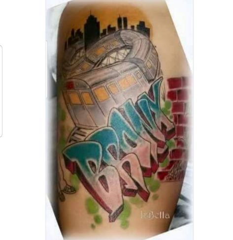 My tattoo in my right arm...because I was born & raised  in Da Bronx💙🤗 Bronx Tattoo Ideas, Bronx Tattoo, Tattoos Inspo, Bronx Nyc, My Tattoo, Arm Tattoo, Bronx, I Tattoo, Watercolor Tattoo