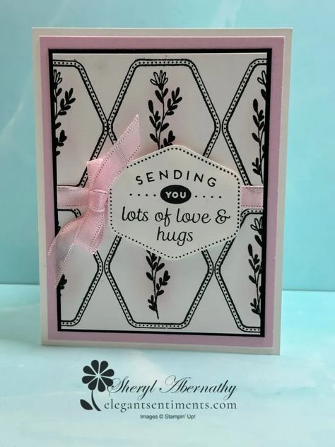 Heartfelt Hexagon - Elegant Sentiments Stampin Up Hexagon Cards, Su Heartfelt Hexagon Cards, Su Heartfelt Hexagon, Stampin Up Heartfelt Hexagon, Heartfelt Hexagon Stampin Up Cards, Fractured Cards, Heartfelt Hexagon, Hexagon Cards, Hexagon Wedding