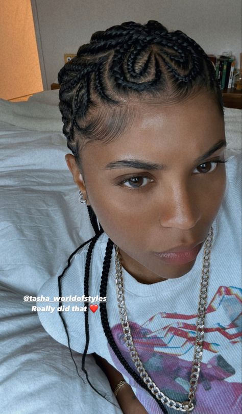 Renellaice Hair, Braided Straight Back Hairstyles, Renell Medrano Hair, Braid Designs For Black Women, Make Peace With Your Past, Renell Medrano, Braids Aesthetic, Healing Your Inner Child, Cornrow Hairstyle