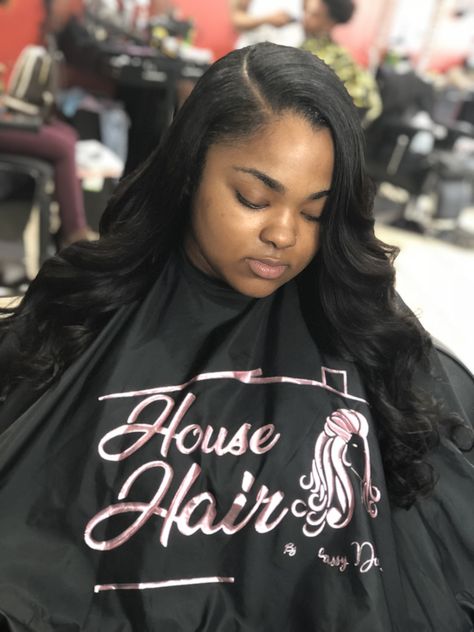 Deep Side Part Sew In With Leave Out, Sew In With Leave Out, Leave Out Sew In Weave, Leave Out, Black Girls Hairstyles Weave, Natural Hair Movement, Side Part Hairstyles, Loose Waves Hair, Sew In Hairstyles