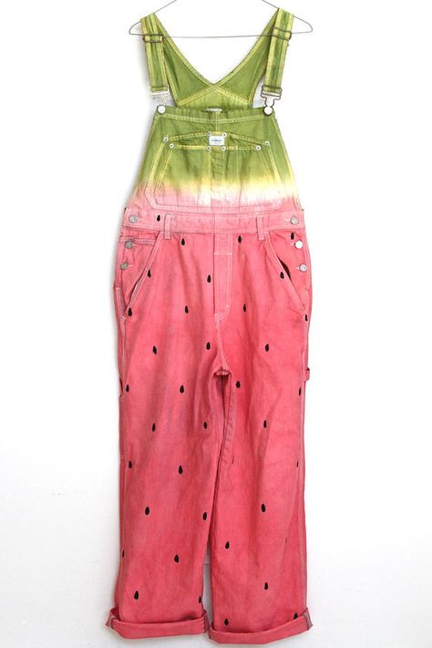 . Watermelon Clothes, Watermelon Skirt, Watermelon Shorts, Kids Fasion, Watermelon Outfit, Kiss Outfits, Fashion Design Classes, Overalls Fashion, Drag King