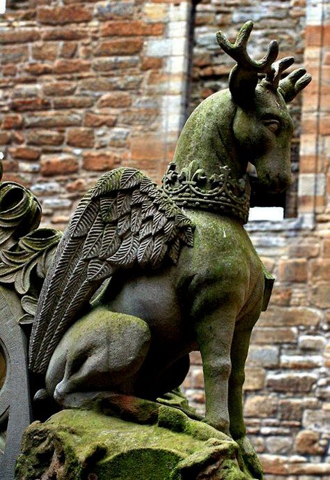 Found-on-clutteredgypsy-tumblr On The Wings Of Love, Ange Demon, Sculptures & Statues, Green Man, Mythical Creatures, Drake, Garden Art, Sculpture Art, Garden Sculpture