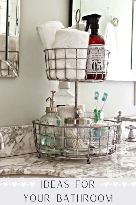 #bathroomremodel #storagehacks #bathrooms Bath Counter Organization, Diy Bathroom Organization Ideas, Diy Bathroom Organization, Easy Bathroom Organization, Bathroom Organization Ideas, Bathroom Counter Organization, Diy Bathroom Design, Bathroom Big, Counter Organization