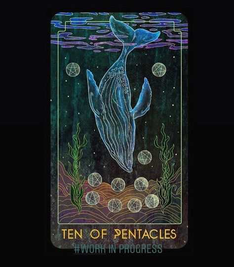 10 Of Pentacles, Ten Of Pentacles, Animal Tarot Cards, Mermaid Tarot, Unique Tarot Decks, Nature Symbols, All Tarot Cards, Animal Tarot, Pentacles Tarot