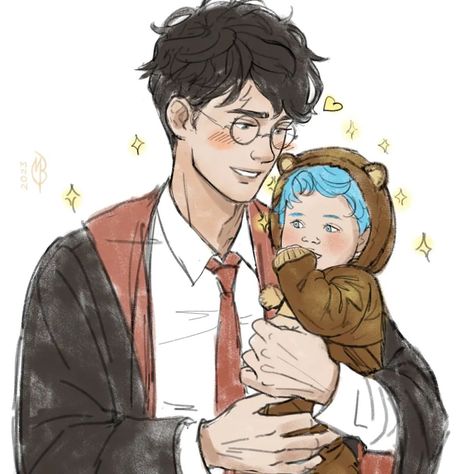 ✨💙Teddy💙🥰 #teddylupin #hermionegranger #nevillelongbottom #dinthomas #ronweasley #harrypotter #hogwarts #hugs #sweet #baby #remuslupin… | Instagram The Potter Family Fanart, Remus Lupin Fan Art Cute, Harry Potter And Teddy Lupin Fan Art, Harry Potter And The Cursed Child Fanart, Harry Potter Fan Art Luna Lovegood, Hogwarts Founders, Teddy Lupin, Harry Potter Next Generation, Harry Potter Friends