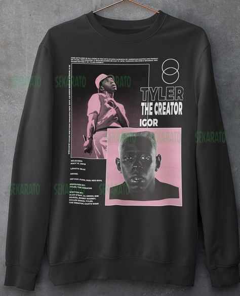 Igor Hoodie, Tyler The Creator Sweatshirt, Crewneck Graphic Design, Tyler The Creator Gift Ideas, School Sweater Design, Tyler The Creator Clothes, Aesthetic Sweatshirt, Tyler The Creator Hoodie, Tyler The Creator Merch