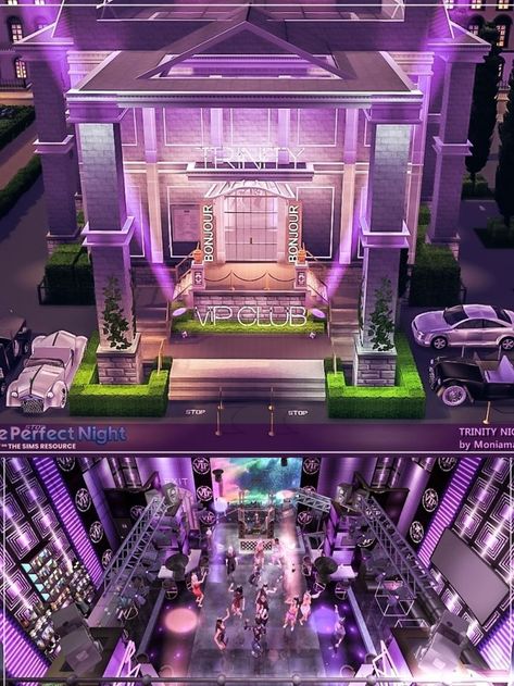 Sims 4 Lots Nightclub, Sims 4 Clubs Cc, Night Club Cc Sims 4, Sims 4 Award Ceremony, Sims 4 Nightclub Layout, Sims 4 Nightclub Ideas, Lot Sims 4 Cc, Casino Sims 4 Cc, Sims 4 Club Mod