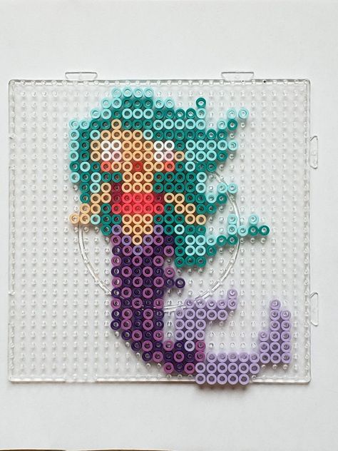 Colourful mermaid perler beads Perler Bead Mermaid, Mermaid Perler Beads, Perler Creations, Pixel Beads, Eat Sleep Rave Repeat, Fusion Beads, Perler Bead Ideas, Iron Beads, Perler Bead Art