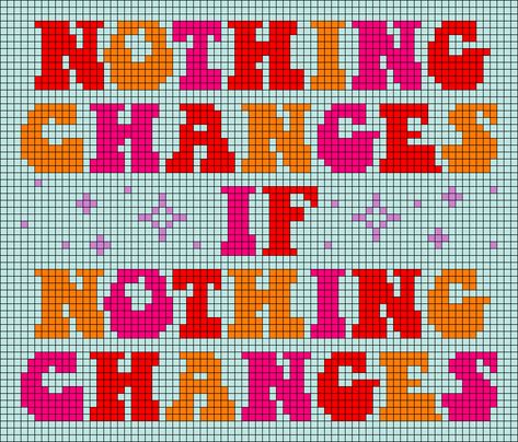 Word Alpha Pattern, Quote Alpha Pattern, Pixel Art Quotes, Pattern Quotes, Graph Crochet, Cross Stitch Letters, Graph Design, Pixel Crochet, Hama Beads Patterns