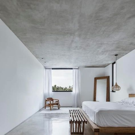 Facebook Concrete Minimalist House, Concrete Bedroom, Romantic House, Concrete Interiors, Concrete Walls, Beton Design, Concrete Houses, Interior Minimalista, Concrete Home