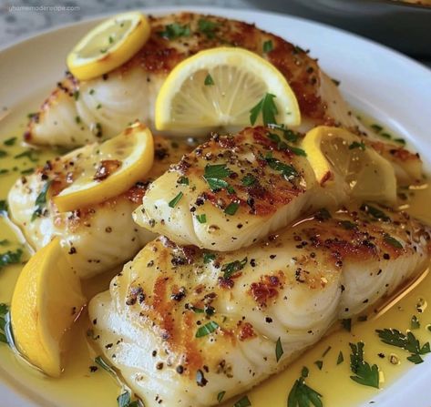 Easy Zesty Lemon Butter Fish Fillet Recipe - My Home Made Recipe Lemon Butter Fish Recipes, Zesty Lemon Butter Fish Fillet, Lemon Fish Recipes, Mediterranean Fish Recipes, Lemon Butter Fish, White Fish Recipes Healthy, Lemon Butter Shrimp, Easy Fish Dinners, Butter Fish