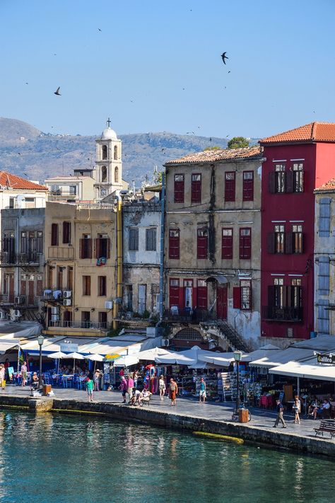 Xania Harbor - Crete, Greece. Since it was only 10 minutes from base...we spent ALOT of time around Xania. Don't worry, I found lots of bakeries... Crete Greece Chania, Crete Photography, Crete Greece Photography, Rethymno Crete Old Town, Chania Crete Greece Old Town, Crete Island, Greek Isles, Greece Vacation, Crete Greece