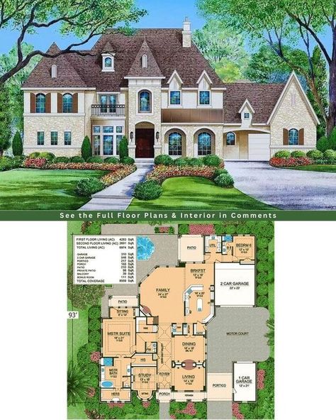 Dream Homes & Plans Co. French Country Home, Country House Plans, French Country House, Home Plan, Dream House Plans, Country Home, Dream Homes, French Country, Country House