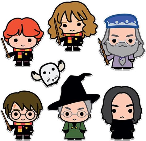 Stickers Harry Potter, Chibi Stickers, Classe Harry Potter, Imprimibles Harry Potter, Cumpleaños Harry Potter, Harry Potter Logo, Harry Potter Crochet, Harry Potter Cartoon, Harry Potter Art Drawings