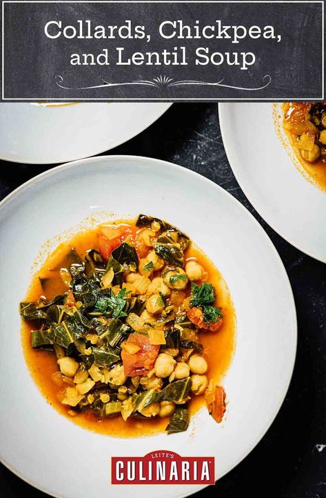 What began as an attempt to eat healthily ended with us swooning to the taste of this inspired soup. #soup #healthyrecipes #chickpea #lentils #vegetarian Green Chickpeas, Red Lentils, Collard Greens, Roasted Butternut, Soft Red, Lentil Soup, Healthy Soup, Stew Recipes, The Taste