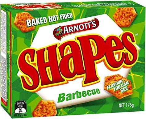 Arnotts BBQ Shapes 175g -- You can get additional details at the image link.(It is Amazon affiliate link) #bestfriend Arnotts Biscuits, Australian Snacks, Weird Snacks, Mint Slice, Pizza Shapes, Aussie Food, Fairy Bread, Best Chips, Chocolate Bites