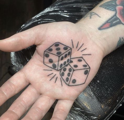 Red Dice Tattoo, Outlaw Women, Dice Tattoo, Arm Tats, Hand Poke, Paw Print Tattoo, Tatting, Tattoos