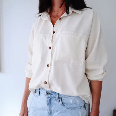 Olya Shirt by Paper Theory Patterns - Women's Button Down Shirt Pattern, Dress Shirt Patterns For Women, Olya Shirt Pattern, Paper Theory Patterns, Button Down Shirt Sewing Pattern, Handmade Capsule Wardrobe, Shirt Sewing Pattern Womens, Oversized Shirt Pattern, Olya Shirt