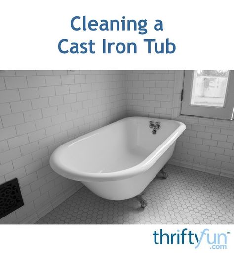 Keeping your cast iron tub clean and shiny is best done by using a non-abrasive cleaner and a soft sponge. For older damaged and stained tubs, some people have had success with Bar Keepers Friend. This is a guide about cleaning a cast iron tub. Old Bathtub, Cast Iron Bath, Cast Iron Cleaning, Cast Iron Bathtub, Fiberglass Shower, Bar Keepers Friend, Cast Iron Tub, Bar Keeper, Abrasive Cleaner