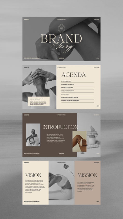 Aesthetic Skincare Brand Strategy Presentation Canva Template #canva #templates #presentation #business #aesthetic #brnadstrategy Skin Care Presentation Design, Canva Design Aesthetic, Brand Concept Presentation, Branding Deck, Skincare Presentation, Graphic Design Website Portfolio, Aesthetic Slides Presentation, Beauty Studio Design, Canva Aesthetic Template