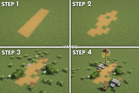 Minecraft Natural Pathway Design EASY and FAST in Survival Natural Pathway, Pathway Design, Minecraft Houses Survival, Minecraft House Tutorials, Minecraft Inspo, Minecraft Decorations, Embrace Nature, Minecraft Architecture, Minecraft Building