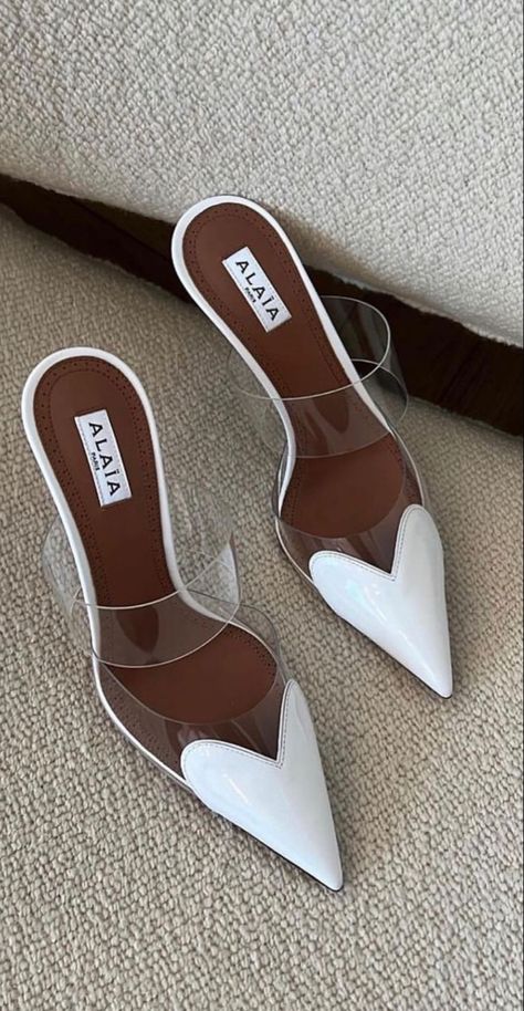 Alaia Heels, Heart Heels, Luxury Jewelry Brands, Wedding Shoes Bride, Heels Classy, High Shoes, Stiletto Shoes, Shoe Inspiration, Girly Shoes