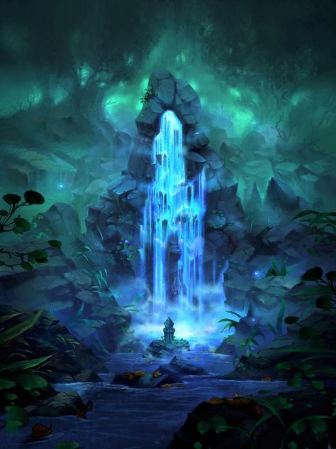 Sacred Well, Fantasy Background, Biome, Fantasy Setting, Fantasy Places, Fantasy Art Landscapes, Fantasy Concept Art, Environment Design, 판타지 아트