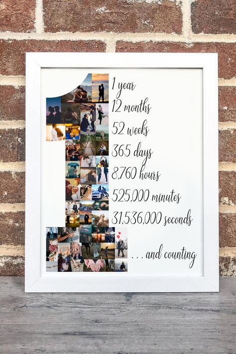 Custom 1 Year Anniversary Gift for Boyfriend, Personalized Unique Gift for Boyfriend Girlfriend, Engagement Gift, First Year Together Gift