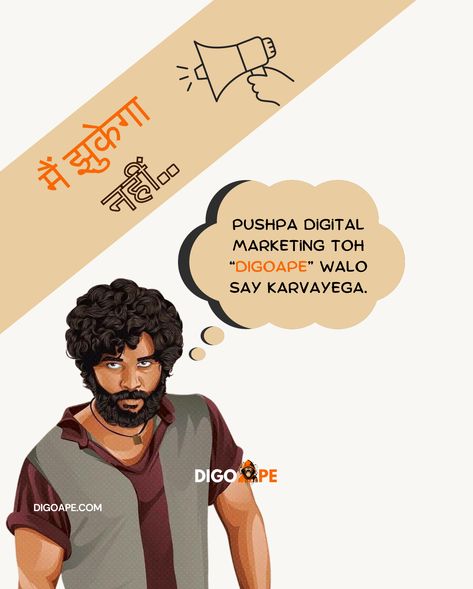 Pushpa Digital Marketing toh “DIGOAPE” Walo Say Karvayega. Digital Marketing Social Media Post, Marketing Social Media Post, Digital Marketing Creative, Carousel Post, Digital Marketing Design, Digital Marketing Social Media, Marketing Social Media, Creative Idea, Creative Video