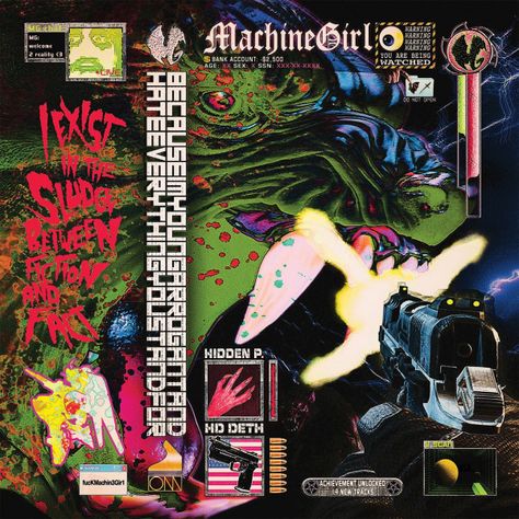 Local Forecast • Casino Versus Japan Machine Girl Album Cover, Neon White Game, Machine Girl, Rock Cover, Girls Album, Game Poster, Scene Art, Girl Posters, Ap Art