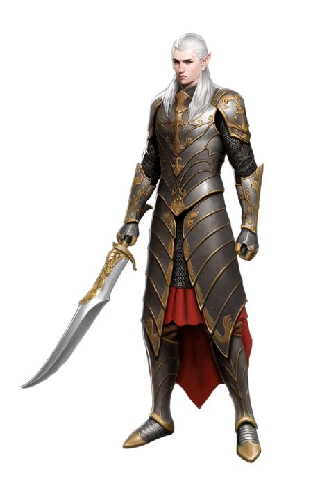 Male Elf Fighter Warrior - Pathfinder PFRPG DND D&D 3.5 5E 5th ed d20 fantasy Fantasy Elf Male, Moon Elf Male, High Elf Male, Pathfinder Elf, Elven Knight, Elf Knight, Elf Paladin, Dnd Elf, Elf Armor