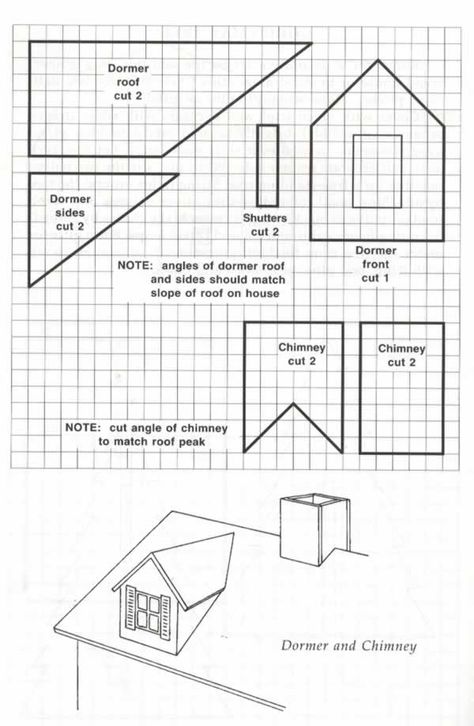 Blueprint template for making a dormer and chimney to add to any gingerbread house. Gingerbread House Template Printable, Dormer Window, Gingerbread House Patterns, Gingerbread House Template, Cool Gingerbread Houses, Gingerbread House Recipe, Ginger House, Make A Gingerbread House, Gingerbread Village