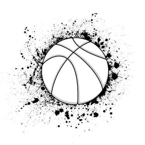 Vector basketball grunge symbol | Premium Vector #Freepik #vector #basketball-texture #basketball-ball #basketball #basketball-tournament Basketball Symbol, Basketball Texture, Basketball Shirt Designs, Skull Silhouette, Basketball Necklace, Paint Vector, Aries Tattoo, White Basketball, Mandala Vector