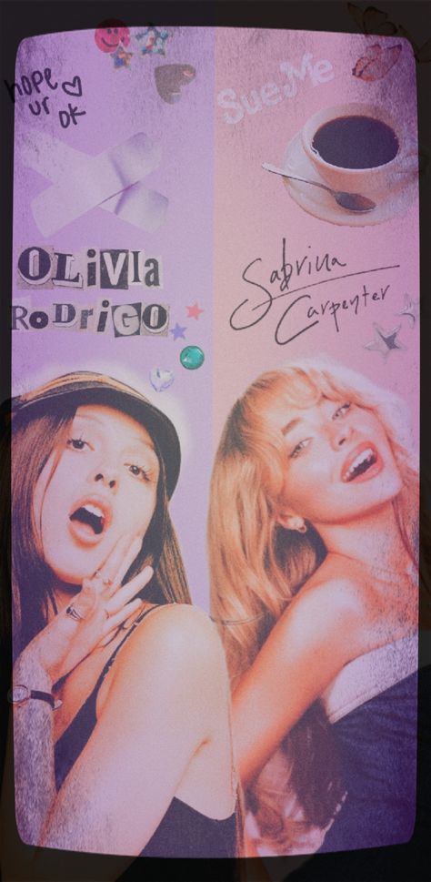 Sabrina Carpenter and Olivia Rodrigo wallpaper Sabrina And Olivia Aesthetic, Sabrina And Olivia Rodrigo, Olivia Rodrigo Wallpaper Iphone, Olivia Rodrigo Fan Aesthetic, Sabrina Carpenter Desktop Wallpaper, Sabrina And Olivia, Sabrina Carpenter Aesthetic Wallpaper, Olivia Rodrigo Taylor Swift Sabrina Carpenter Wallpaper, Olivia Rodrigo And Sabrina Carpenter