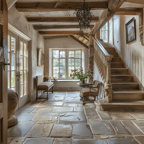 English Country Flooring, English Countryside House Interior, English Countryside Aesthetic, Cozy Entryway, English Countryside Home, British Farm, Cottage Hallway, English Cottage Interiors, Countryside Aesthetic