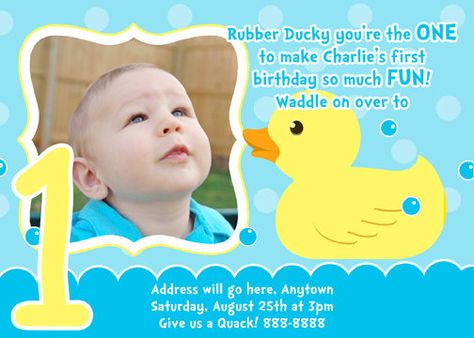 Duck Birthday Invitations, Rubber Duck Invitation, Rubber Duck Party, Birthday Invitations Ideas, Ducky Party, Rubber Ducky Party, Rubber Ducky Birthday, Rubber Duck Birthday, Duck Party