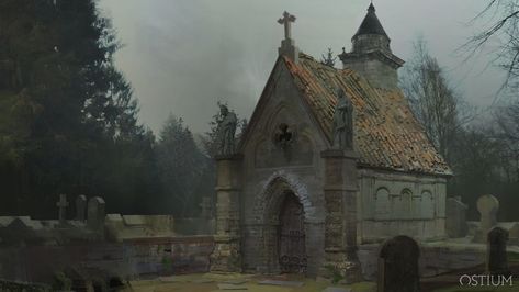 Crypt Aesthetic, Enlightenment Art, Dark Naturalism, Sacred Architecture, Fantasy Aesthetic, Fantasy Inspiration, Art Of Living, Fantasy Landscape, Graveyard