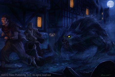 Werewolf by Satibalzane on DeviantArt Wolf Monster, Magical Wolf, Autumn Moon, Spirit Animal Art, Werewolf Art, Vampires And Werewolves, Animals Photos, Canine Art, World Of Darkness