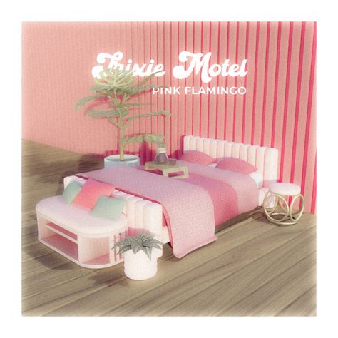 Trixie Motel, Sims 4 Beds, Sims Packs, The Sims 4 Pc, Sims 4 Bedroom, Pink Furniture, The Sims 4 Packs, Sims 4 Expansions, Casas The Sims 4