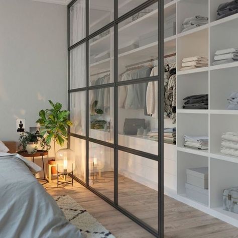 Bom dia!! Leveza e organização das roupas e do quarto  #organizesemfrescuras #organização #closet #pinterest #decor Contemporary Modern Bedroom Decor, Fairylights Bedroom, Scandinavian Design Bedroom, Interior Design Per La Casa, Bedroom Wall Designs, Scandinavian Bedroom, Design Del Prodotto, Closet Designs, Closet Bedroom