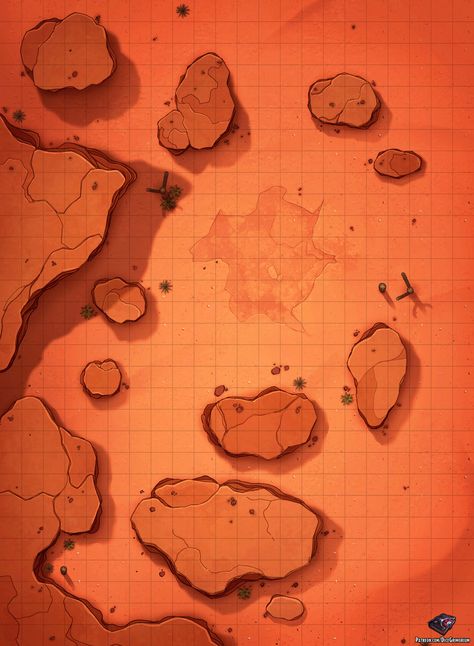 Desert Plateau dried oasis Campsite Wilderness bluffs battlemap d&d Dungeons & Dragons Pathfinder lg Dnd Desert, Desert Plateau, Maps Rpg, Desert Map, Dm Ideas, Boot Hill, Super Mario Rpg, Desert City, Dnd World Map