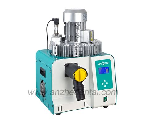 Specifications:  Voltage: 220V/50Hz  Power: 1300W  Max Vacuum: -33kPa  Max Pressure: 38kPa  Flow: 1500L/min  Noise: 62dB  Revolution: 2800r/min  N.W: 42KG  G.W: 52KG  Product Size(cm): 51*41*63  Package Size(cm): 52*48*70 Suction Machine, Dental Lab, Lab Equipment, Dental Supplies, Vacuum Pump, Oil Free, Buy Online, The Unit